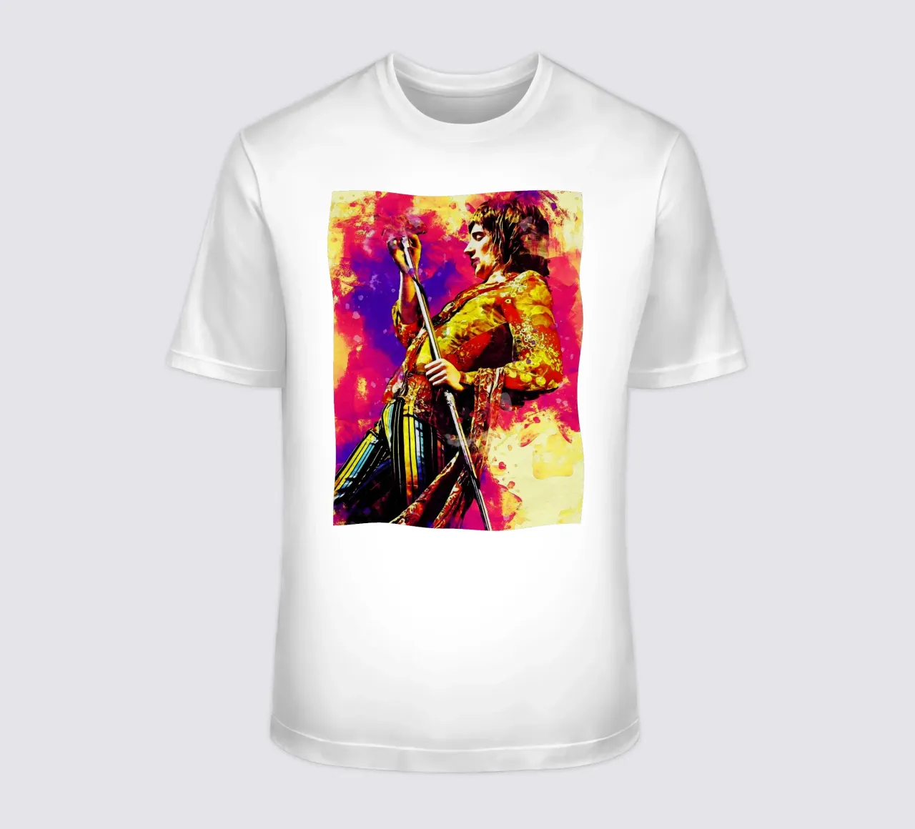 Smudge of Portrait Rod Stewart t-shirt by Gunawan Rb