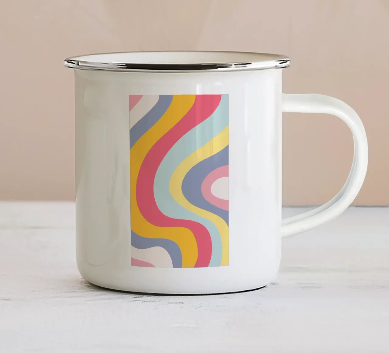 Groovy Swirls Pastell tazza in smalto da BAINAI