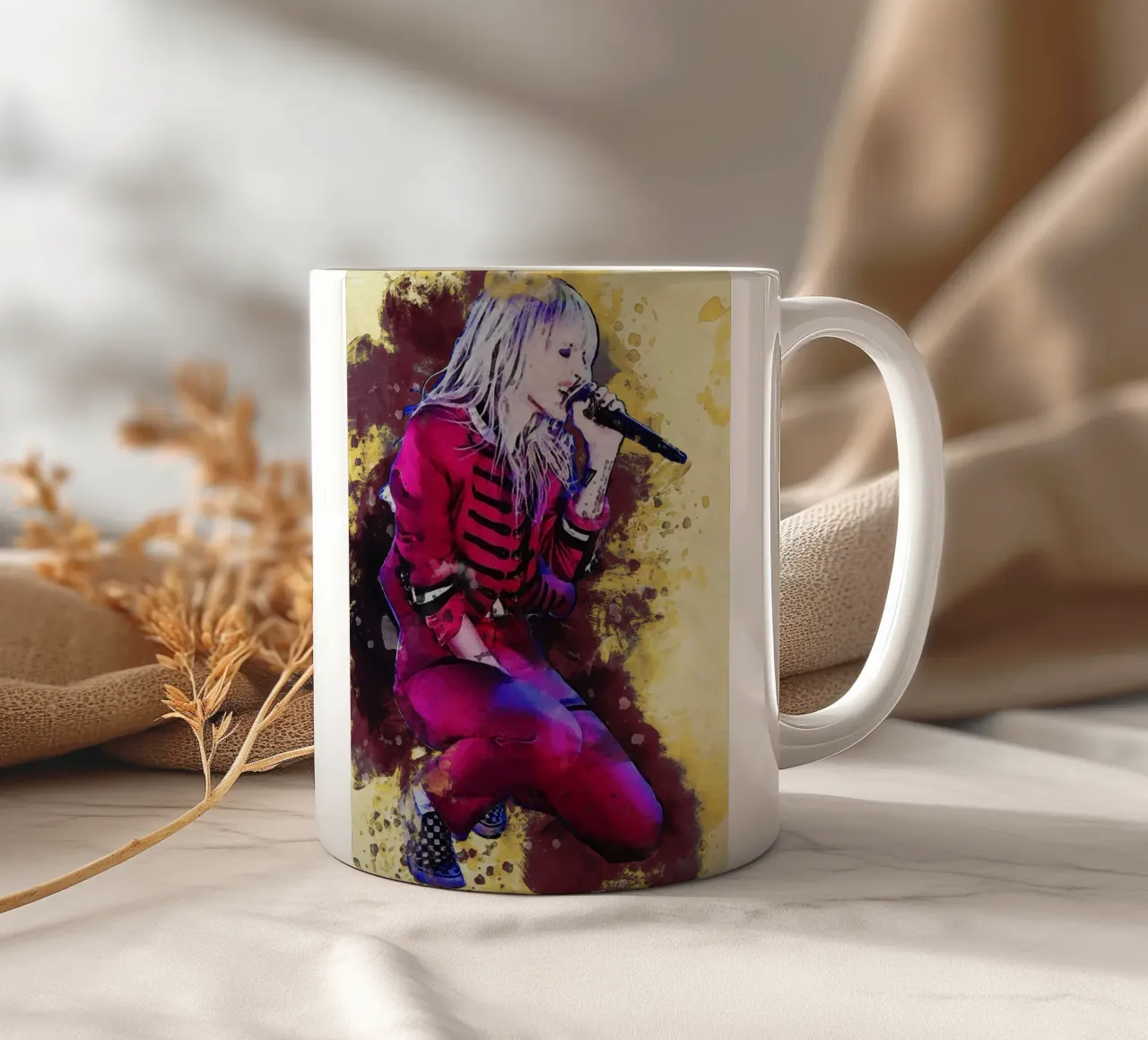 Macchia di ritratto Hayley Williams tazza in ceramica da Gunawan Rb