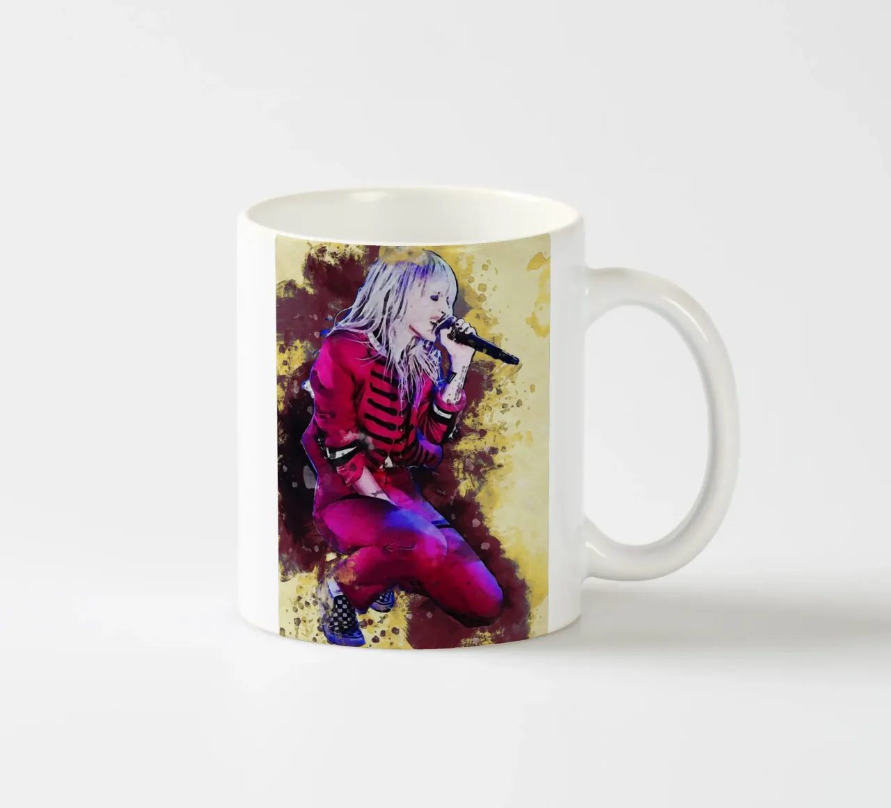 Macchia di ritratto Hayley Williams tazza in ceramica da Gunawan Rb