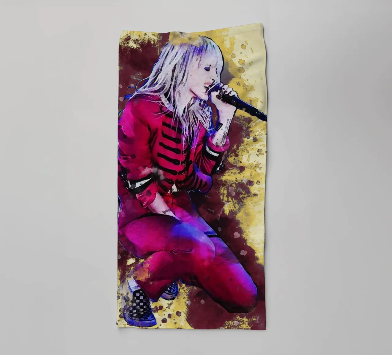 Smudge of Portrait Hayley Williams towel by Gunawan Rb