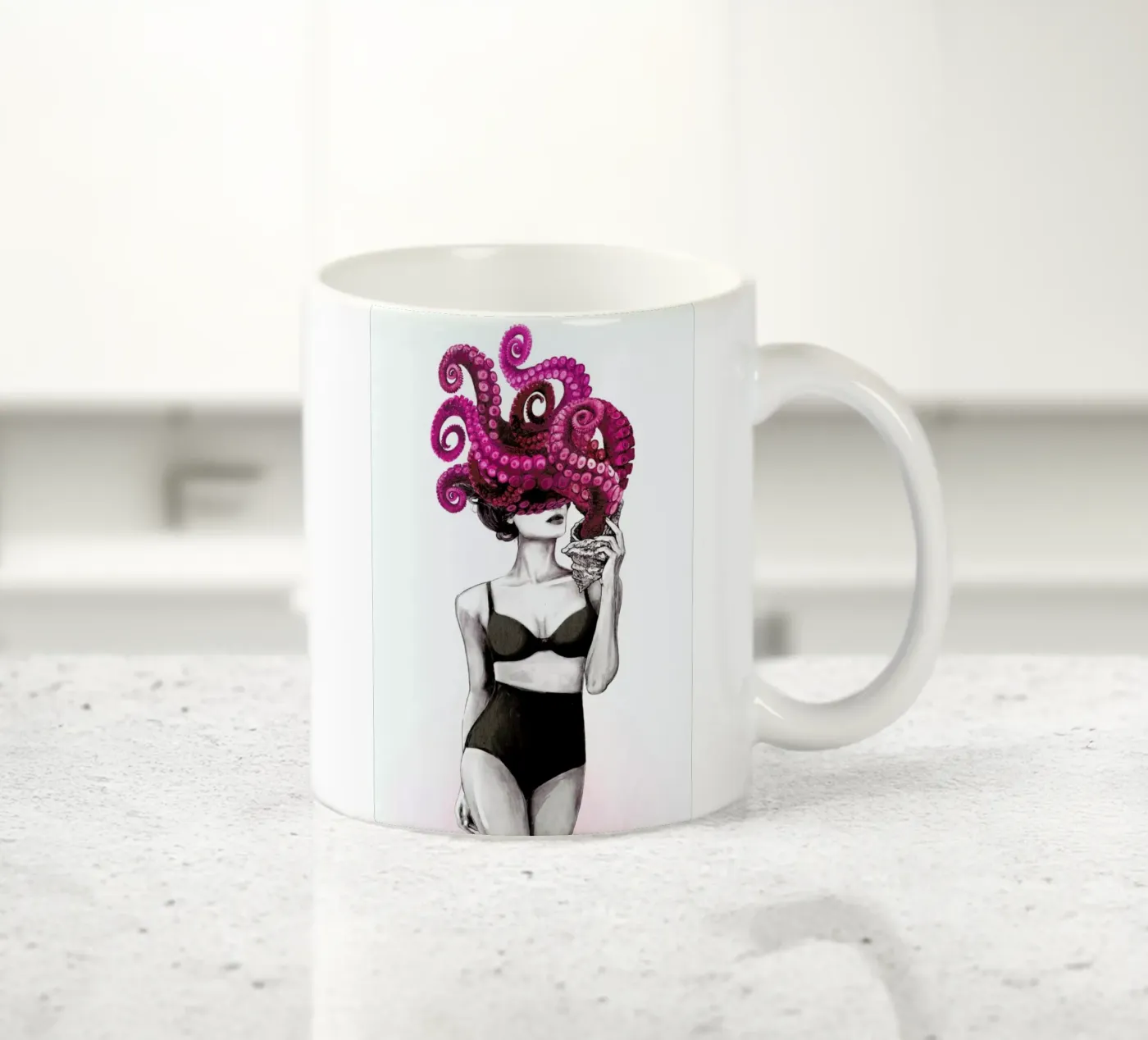 Ocean ceramic mug by Laura Graves