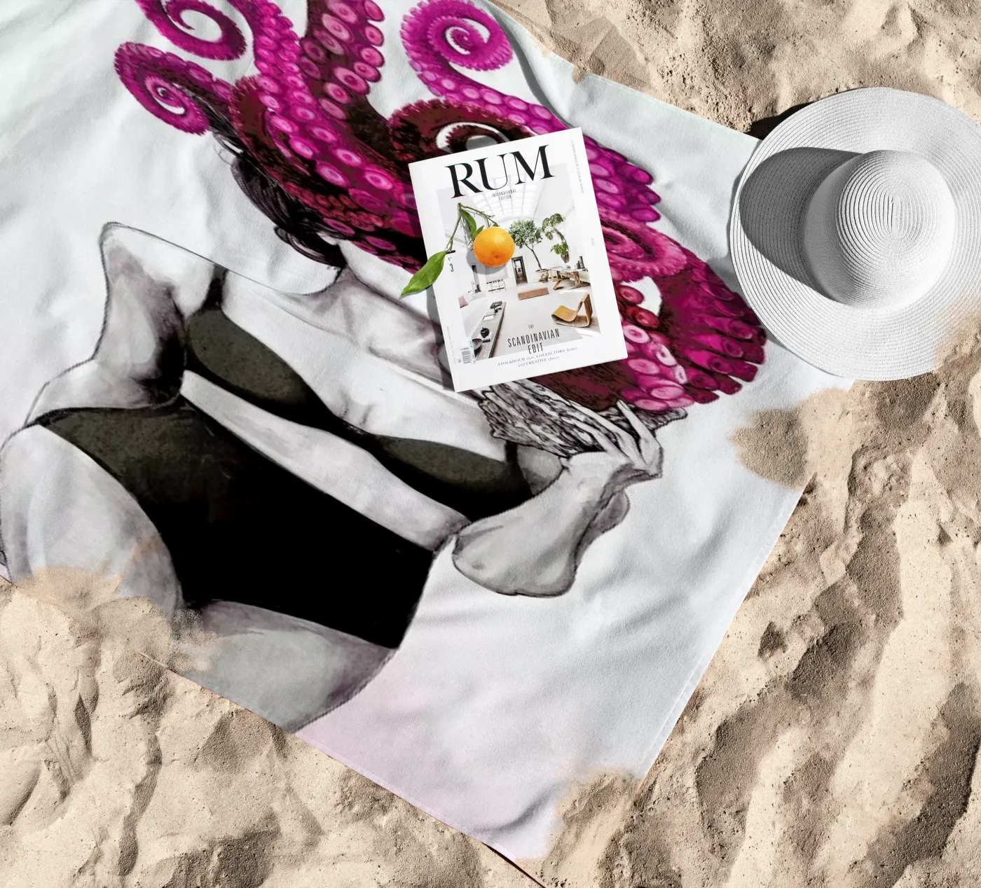 Ocean beach towel by Laura Graves