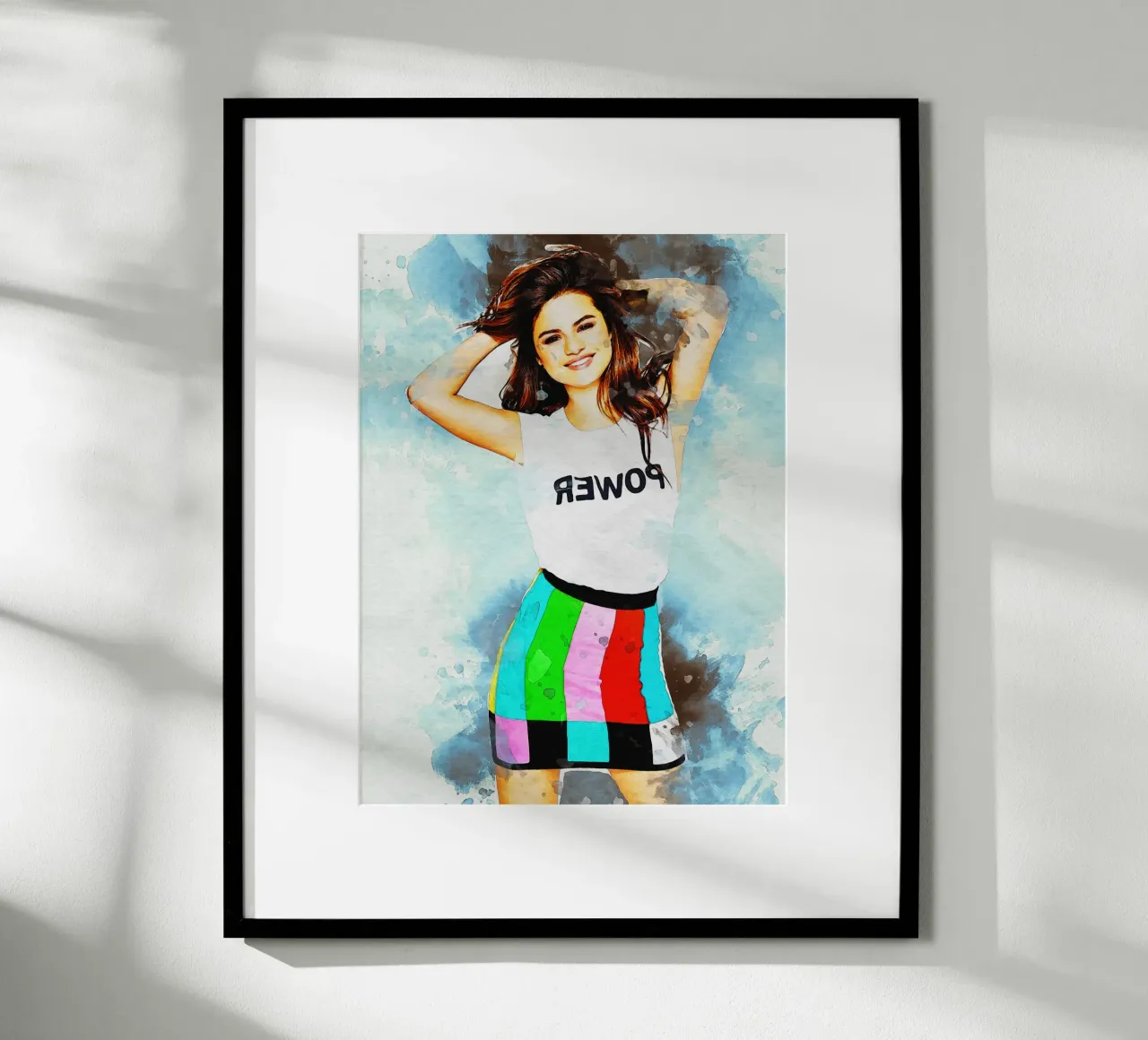 Macchia di ritratto Selena Gomez poster da Gunawan Rb