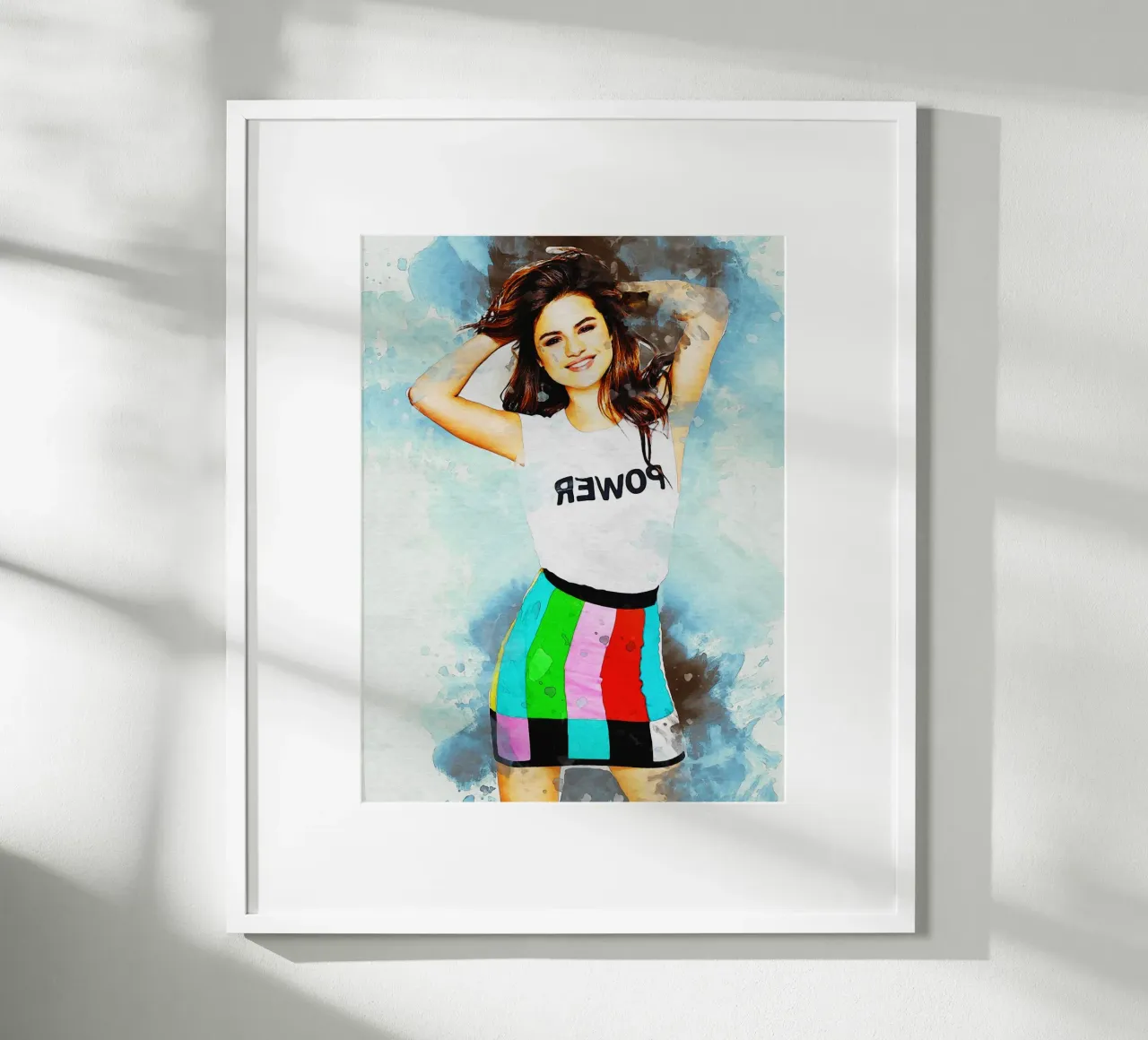 Macchia di ritratto Selena Gomez poster da Gunawan Rb