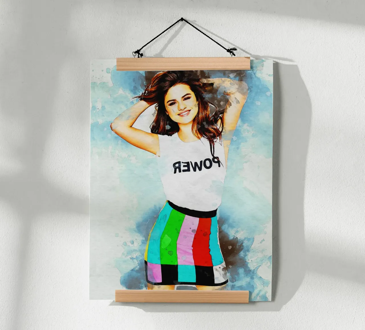 Macchia di ritratto Selena Gomez poster da Gunawan Rb