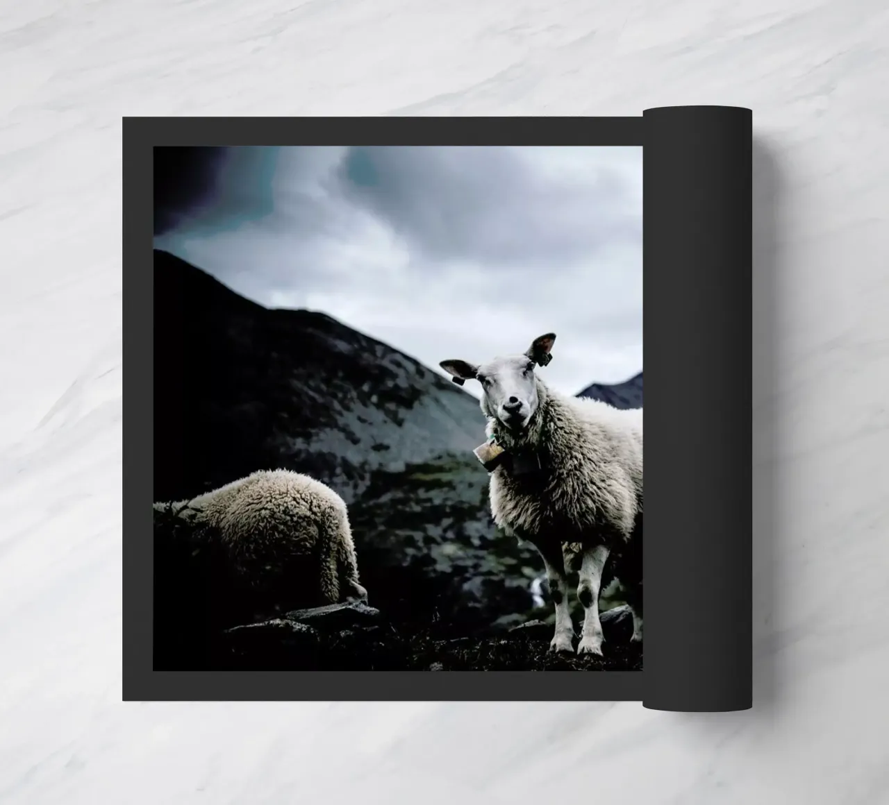 Sheep 2 Fußmatte von Chris Abatzis