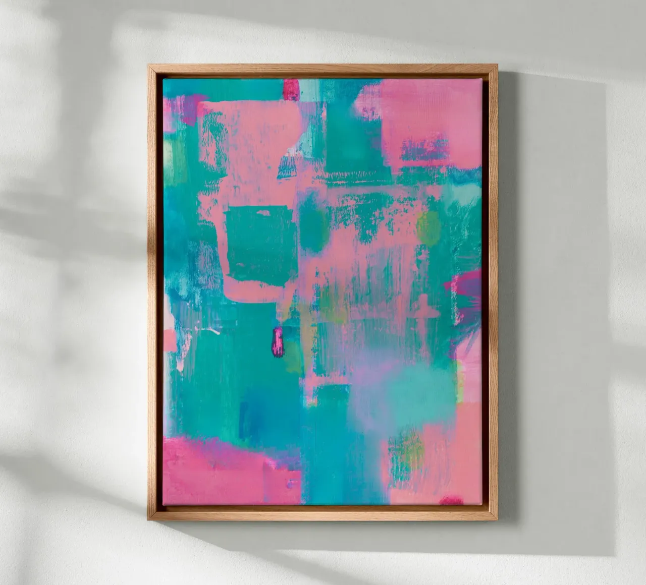 "Happier Accident" Colorful Abstract Print canvas by FABOArt