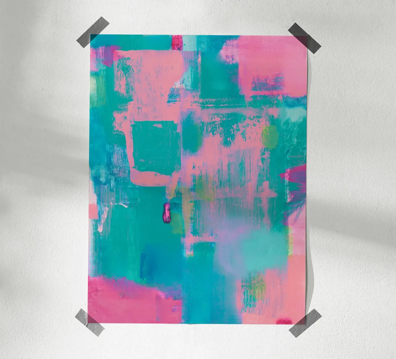 "Incidente più felice" Stampa astratta colorata poster da FABOArt