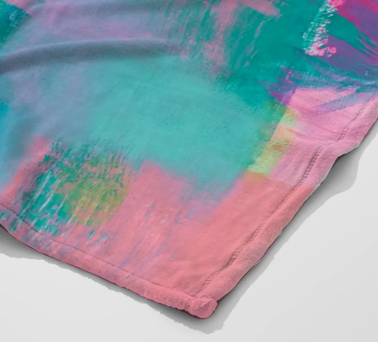 "Incidente più felice" Stampa astratta colorata coperta in pile da FABOArt