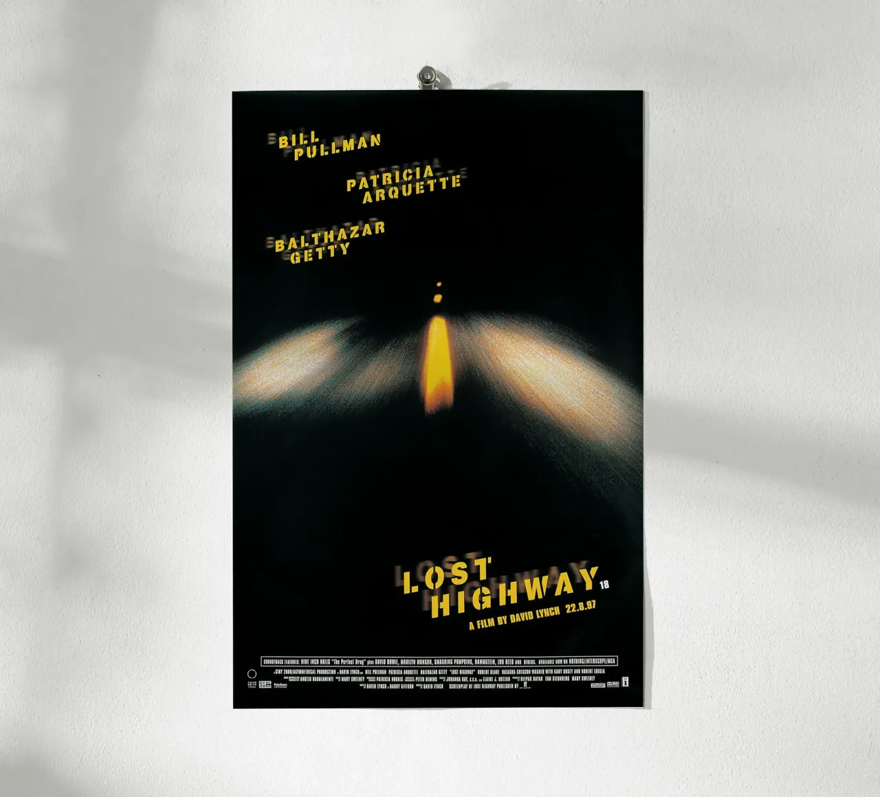 Lost Highway / David Lynch poster con telaio in legno da Attaboy Dsgn