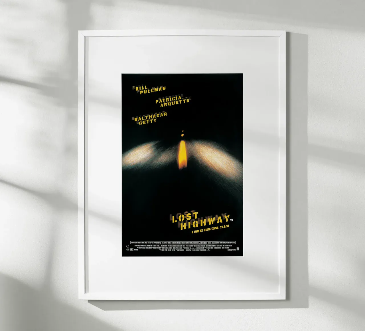 Lost Highway / David Lynch poster con telaio in legno da Attaboy Dsgn