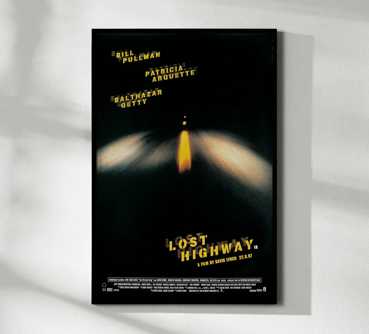 Lost Highway / David Lynch poster con telaio in legno da Attaboy Dsgn