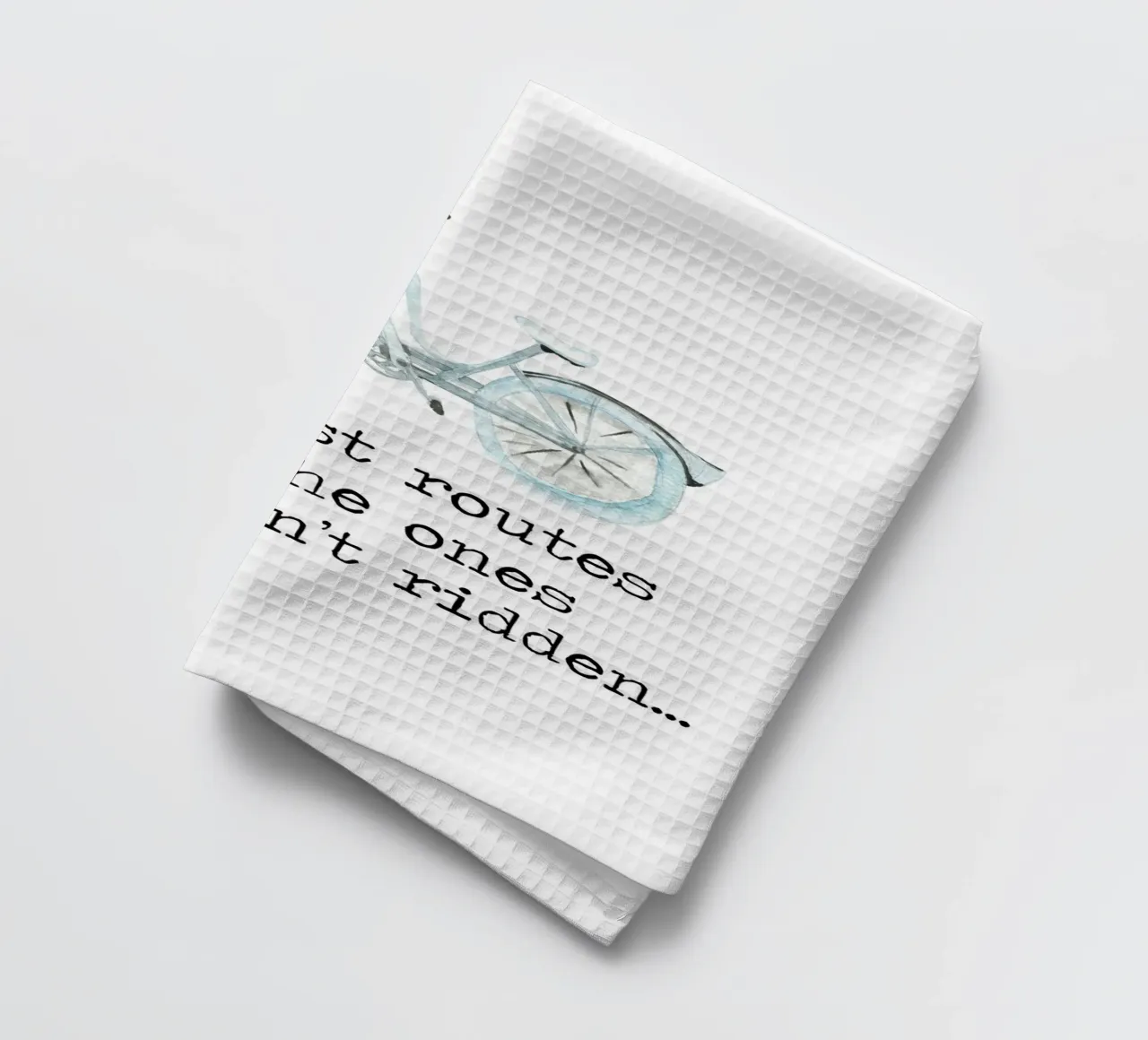 Las mejores rutas son las que aún no has recorrido en bicicleta paño de cocina de Summer Soul Co. - Quotes