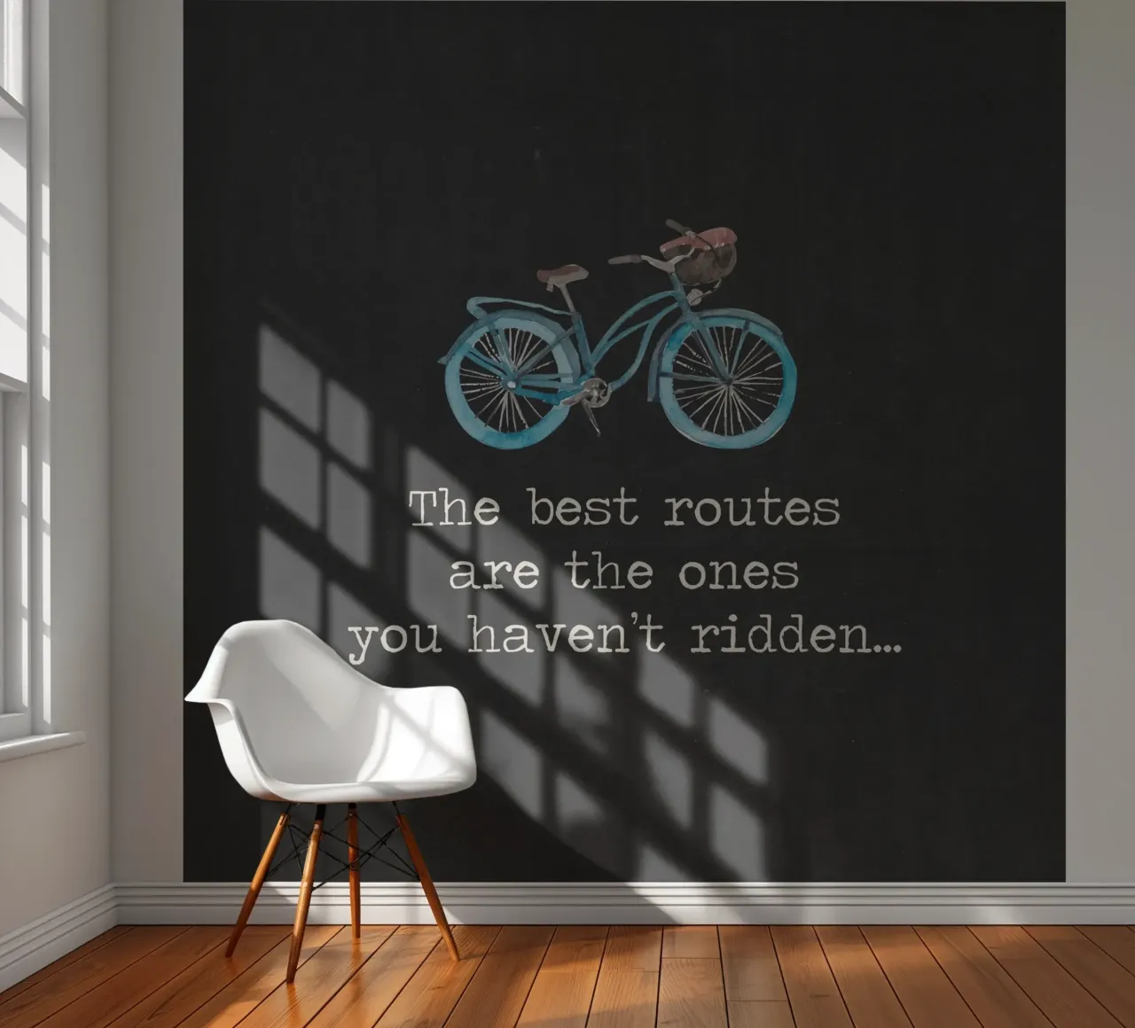 Las mejores rutas son las que no has recorrido en bicicleta papel para pared de Summer Soul Co. - Quotes