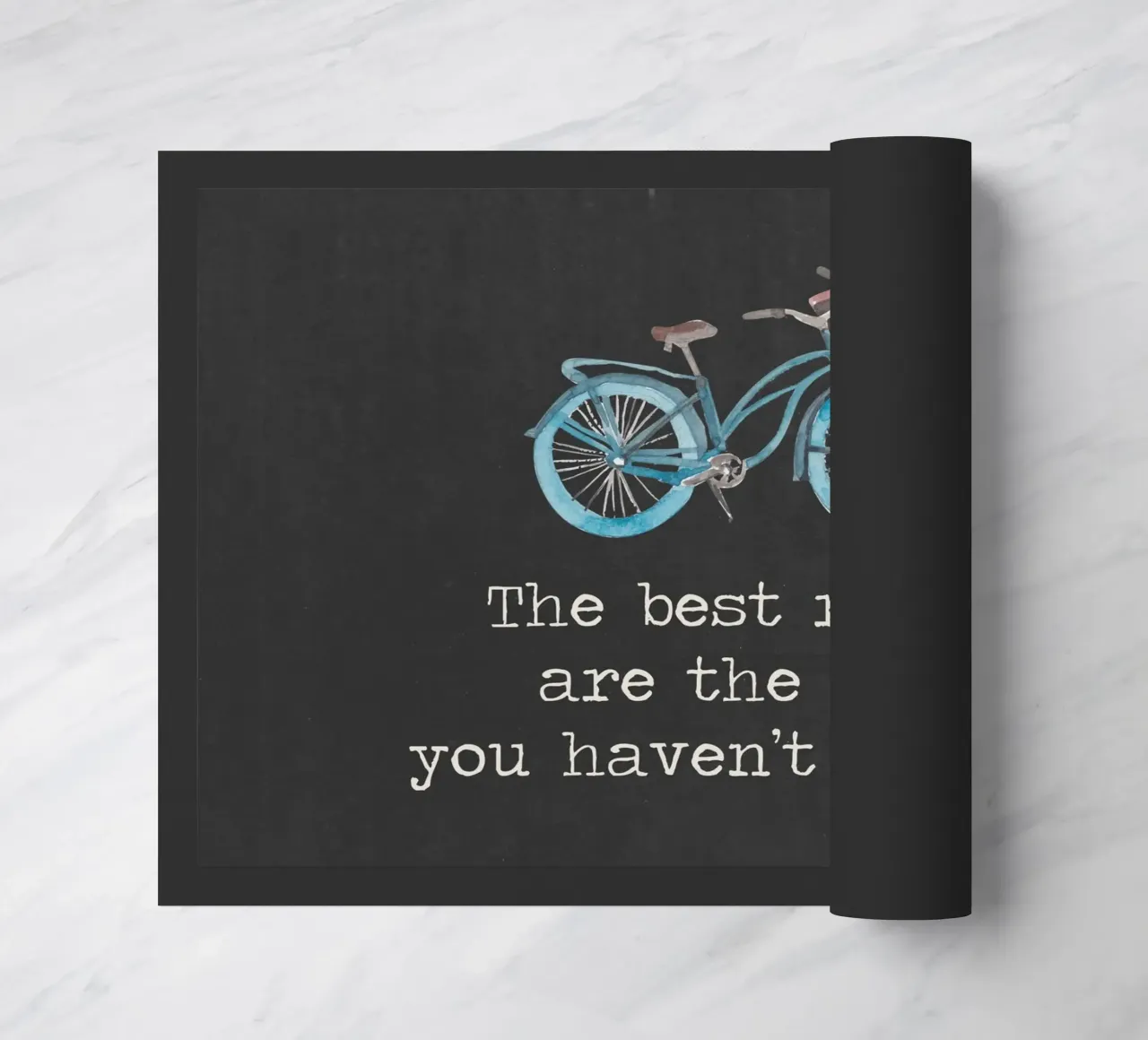 Las mejores rutas son las que no has recorrido en bicicleta felpudo de Summer Soul Co. - Quotes