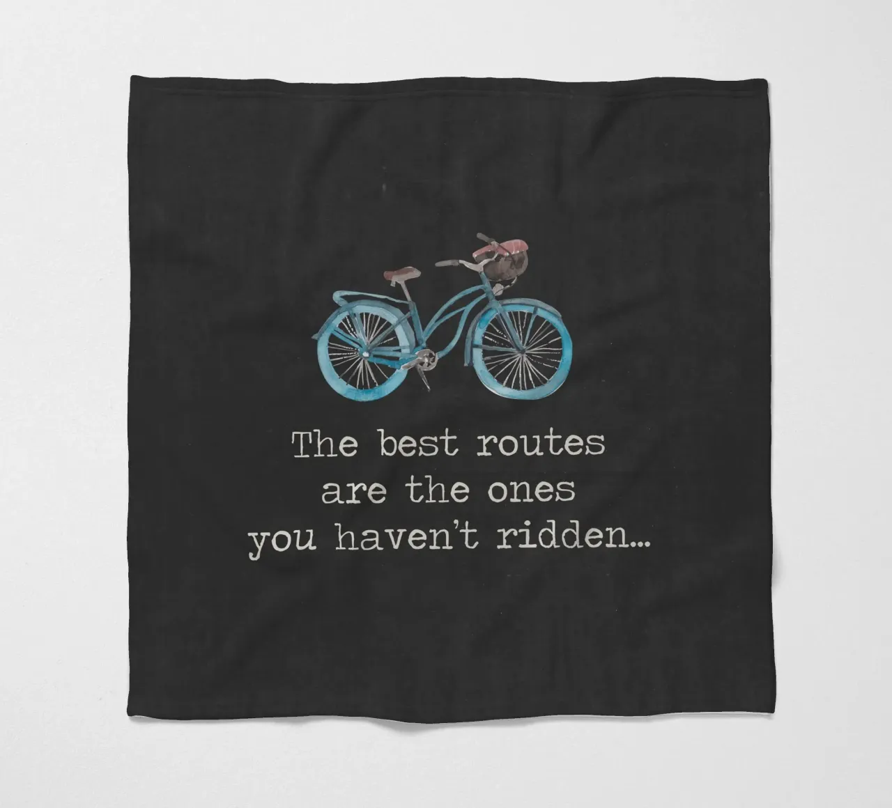 Las mejores rutas son las que no has recorrido en bicicleta manta de franela de Summer Soul Co. - Quotes