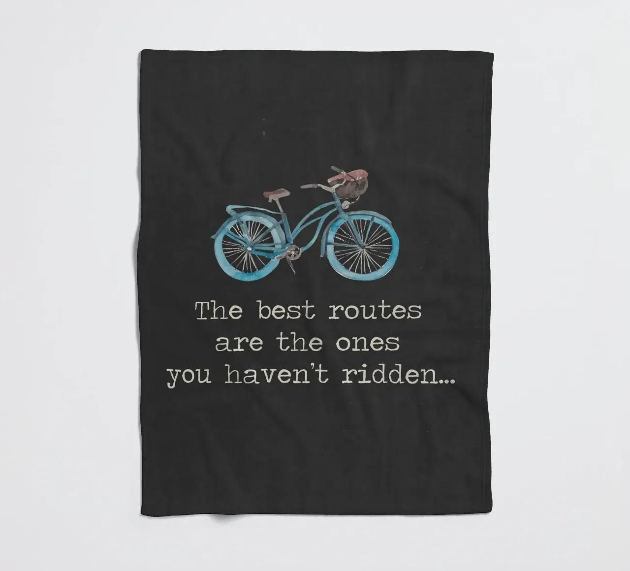 Las mejores rutas son las que no has recorrido en bicicleta manta de franela de Summer Soul Co. - Quotes
