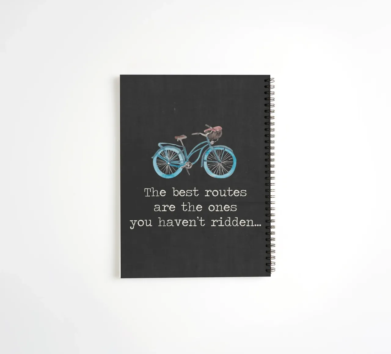 The Best Routes are the ones you haven't ridden bicycle bike spiral notebook by Summer Soul Co. - Quotes