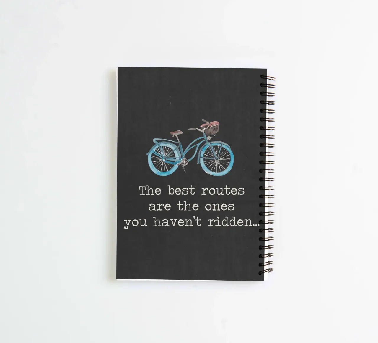 The Best Routes are the ones you haven't ridden bicycle bike spiral notebook by Summer Soul Co. - Quotes