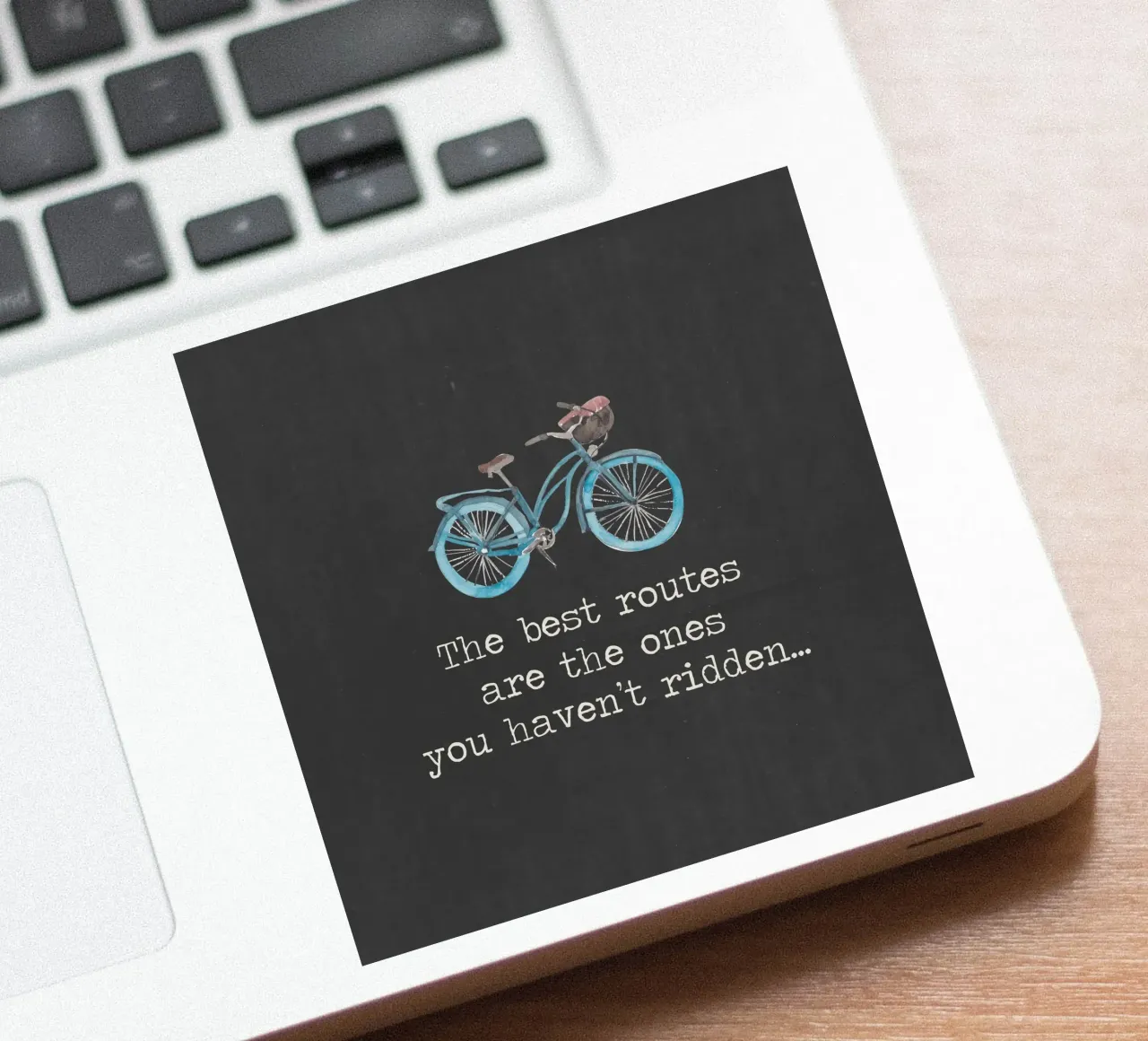 The Best Routes are the ones you haven't ridden bicycle bike sticker by Summer Soul Co. - Quotes
