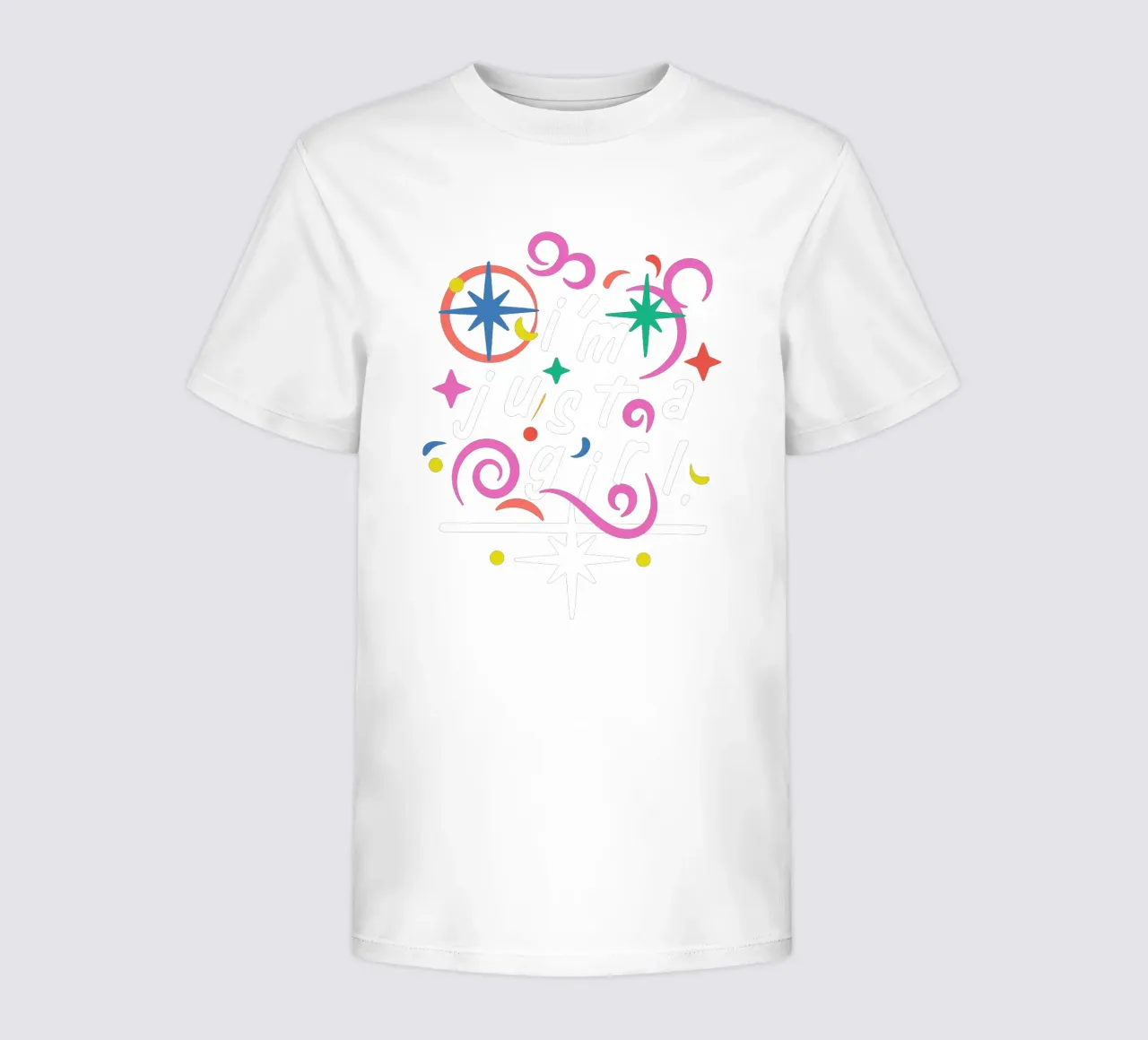 Ik ben gewoon een meisje kinder t-shirt van Mariery Young