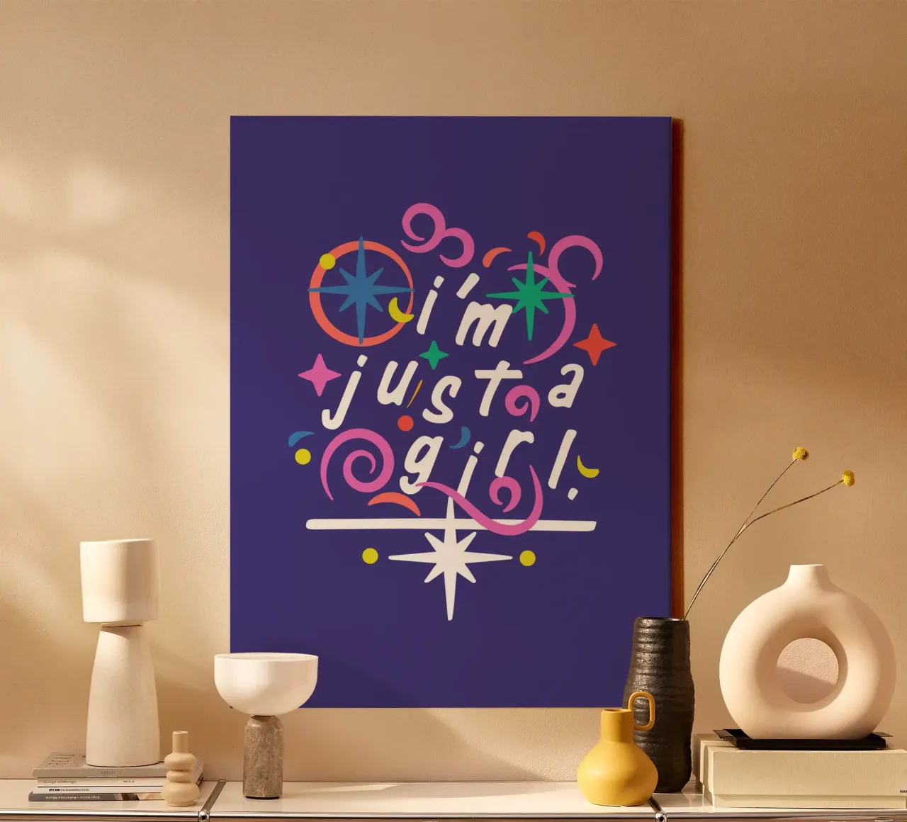 I'm just a Girl canvas by Mariery Young
