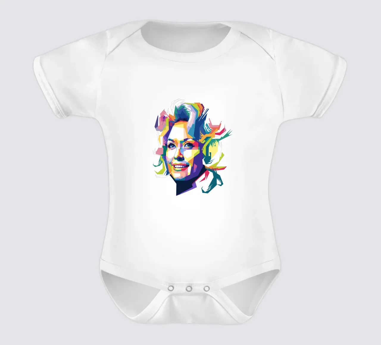 Dolly Parton WPAP body neonato maniche corte da Alkahfsmart