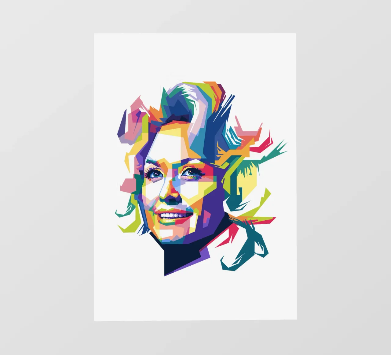Dolly Parton WPAP pellicola backlit da Alkahfsmart