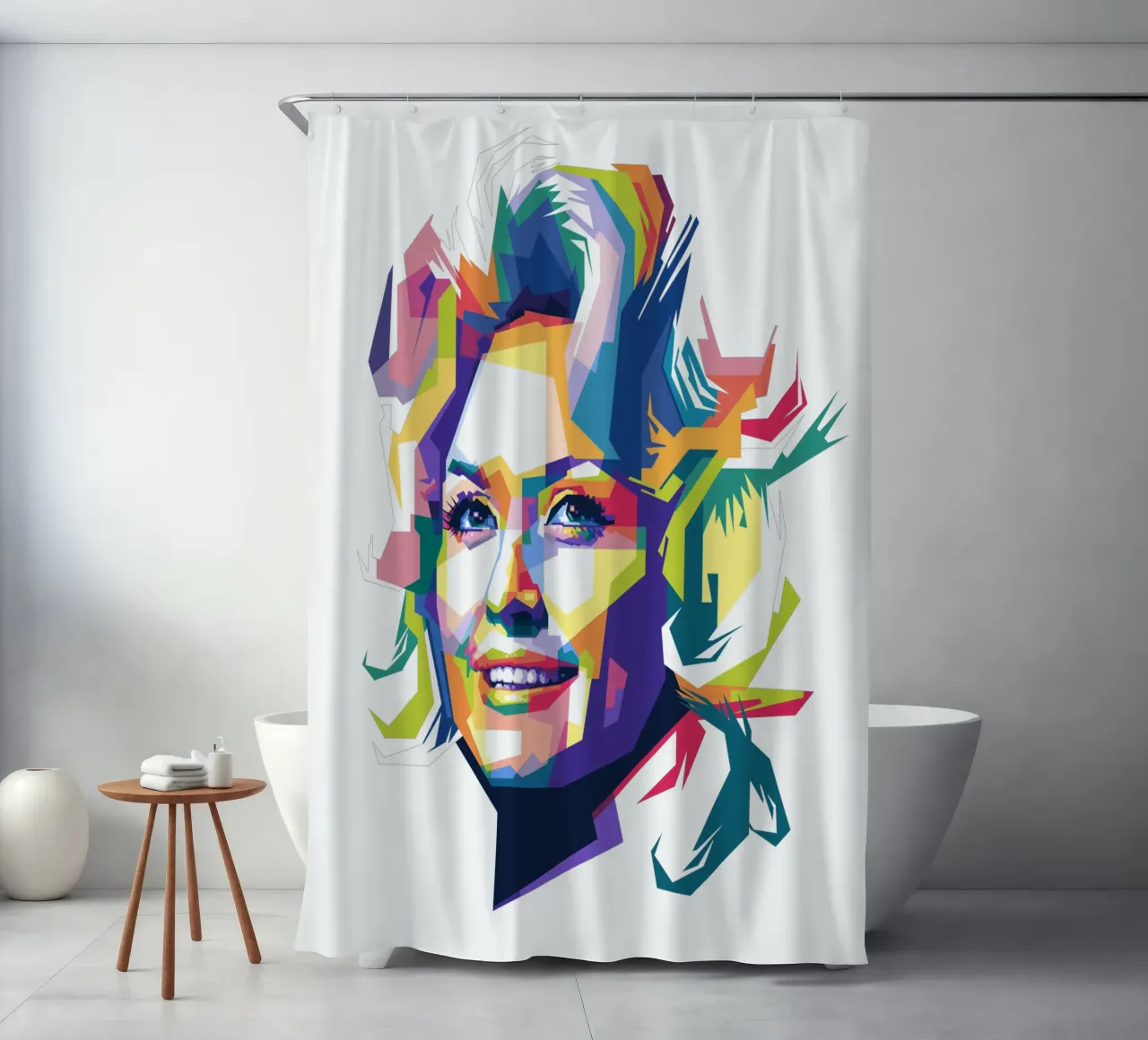 Dolly Parton WPAP tenda da doccia da Alkahfsmart