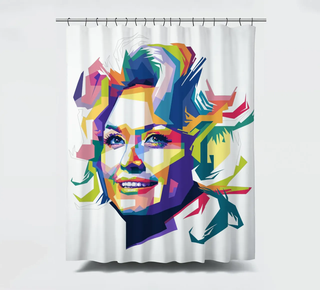 Dolly Parton WPAP tenda da doccia da Alkahfsmart