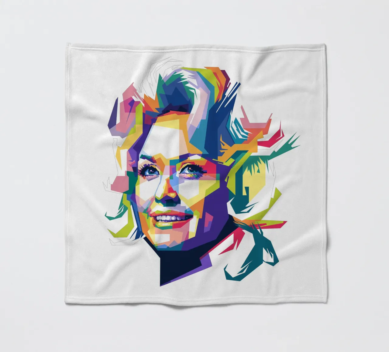 Dolly Parton WPAP manta de franela de Alkahfsmart