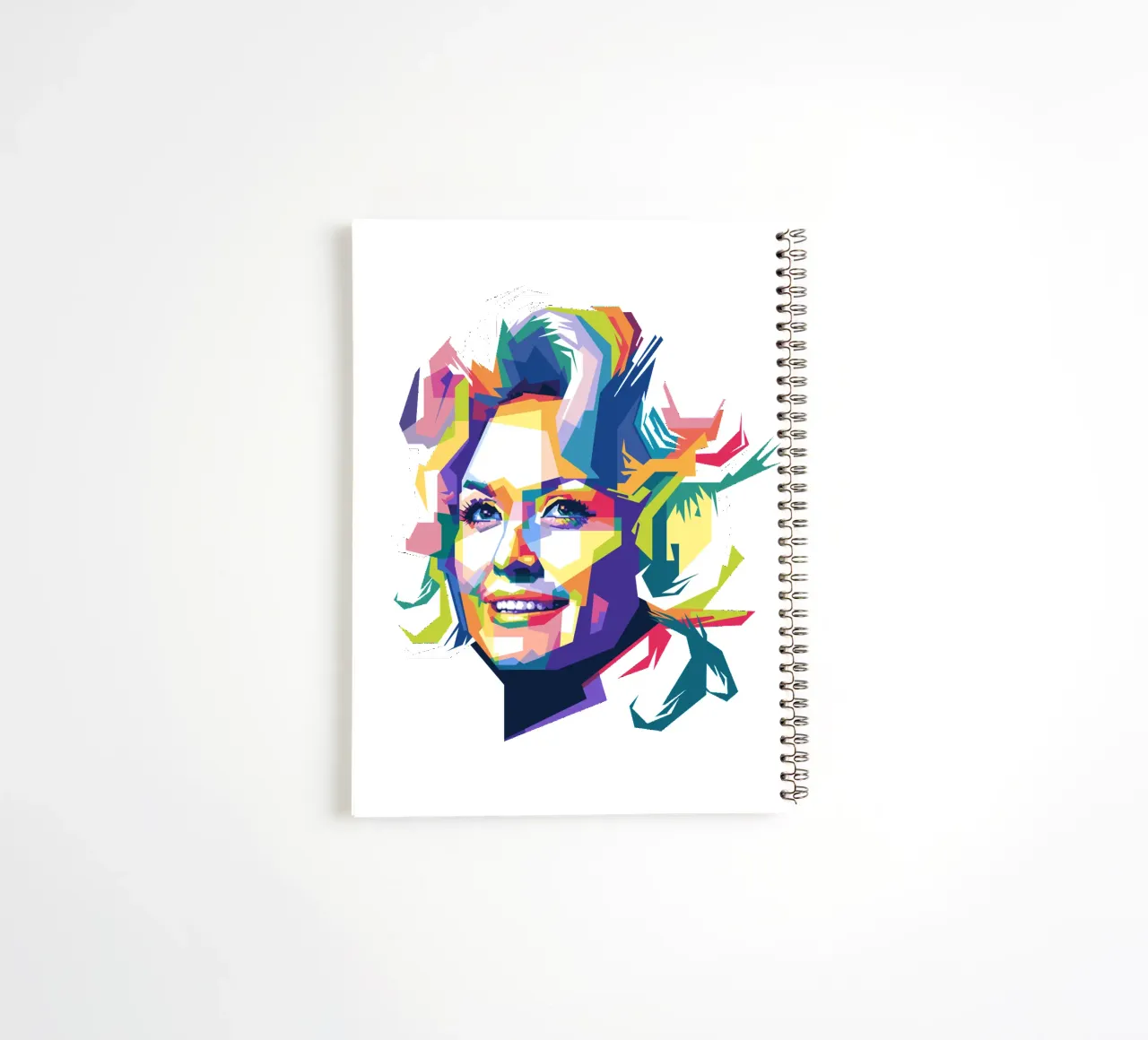 Dolly Parton WPAP spiral notebook by Alkahfsmart