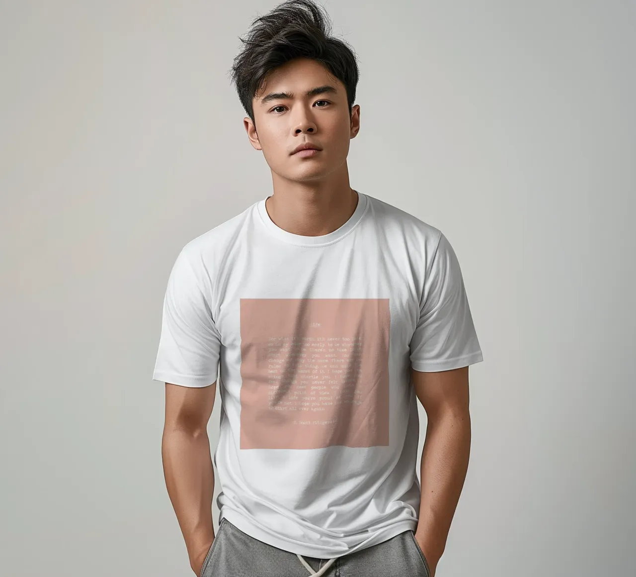 "Por si sirve de algo, nunca es demasiado tarde" F Scott Fitzgerald camiseta de Summer Soul Co. - Quotes