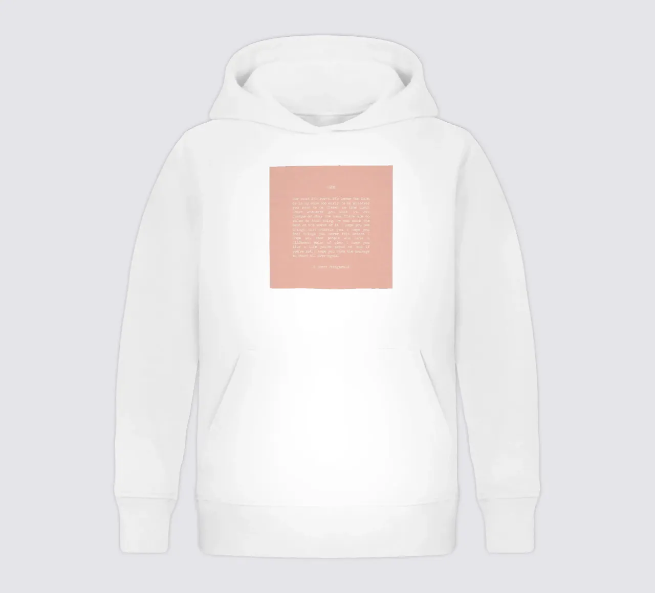 "Por si sirve de algo, nunca es demasiado tarde" F Scott Fitzgerald sudadera con capucha para niño de Summer Soul Co. - Quotes