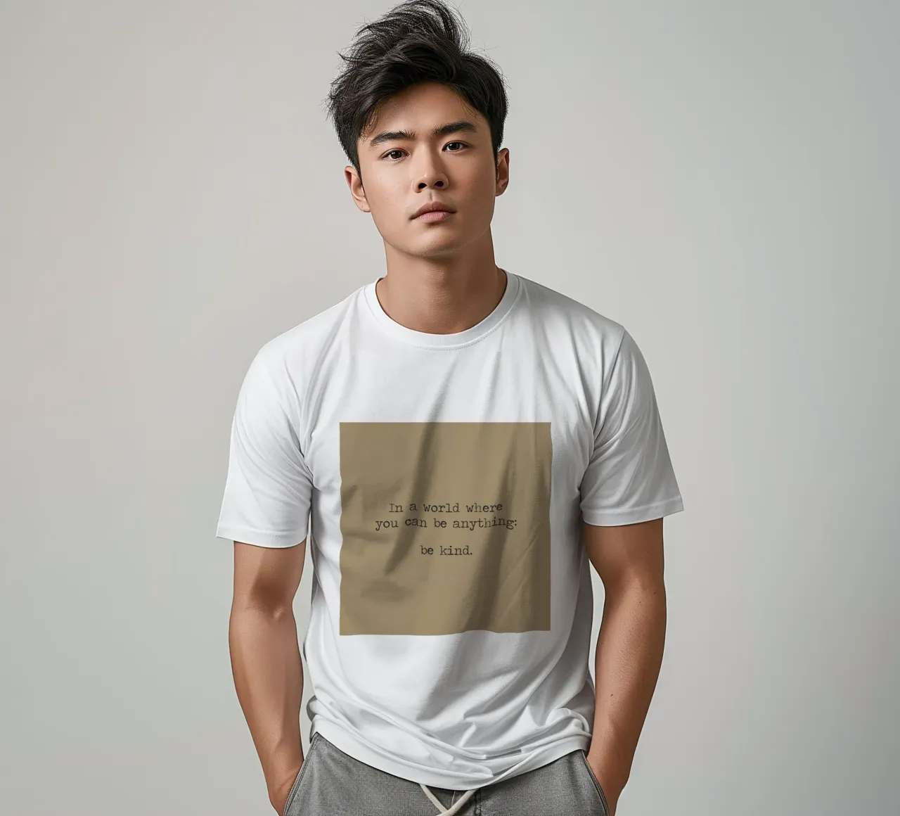 Dans un monde où vous pouvez être n'importe quoi, soyez gentil Word Art t-shirt de Summer Soul Co. - Quotes