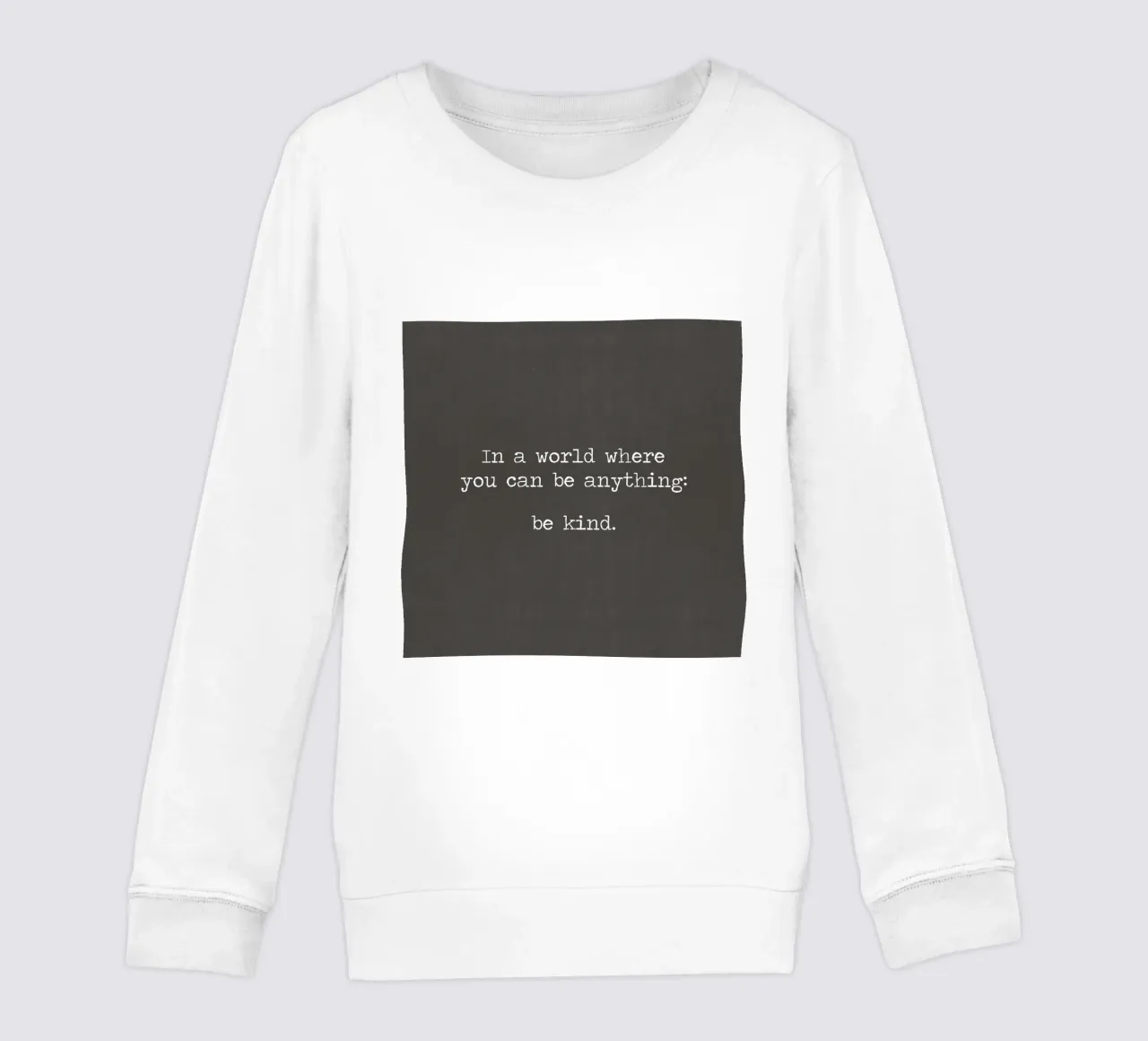 "In A World Where You Can Be Anything Be Kind" Vintage Black kids sweatshirt by Summer Soul Co. - Quotes