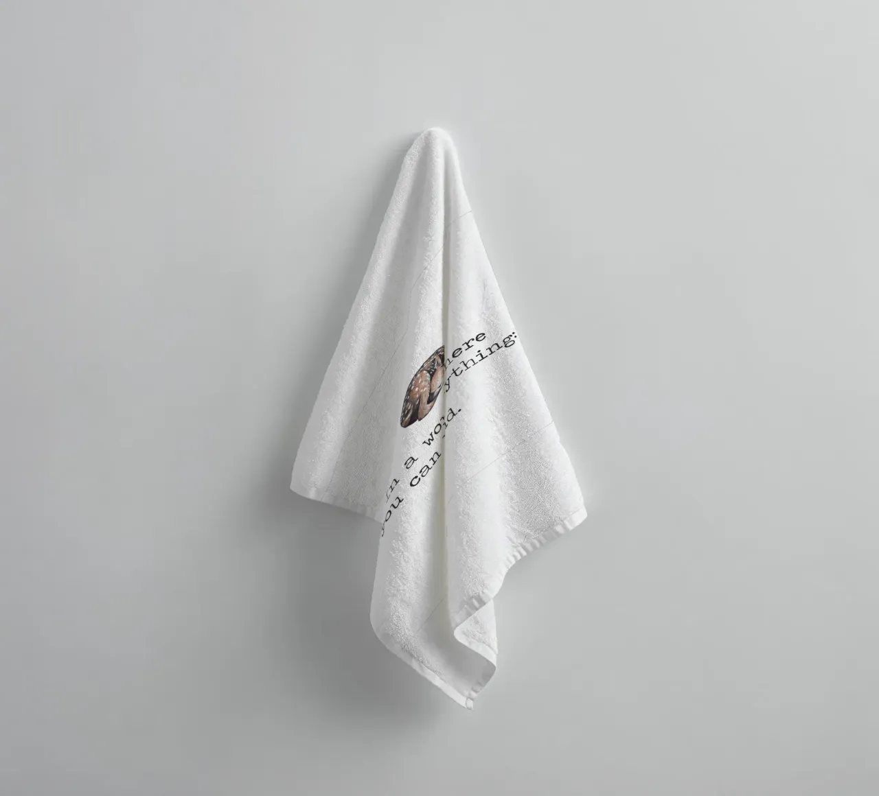 In A World Where You Can Be Anything "Be Kind" Deer Word Art towel by Summer Soul Co. - Quotes