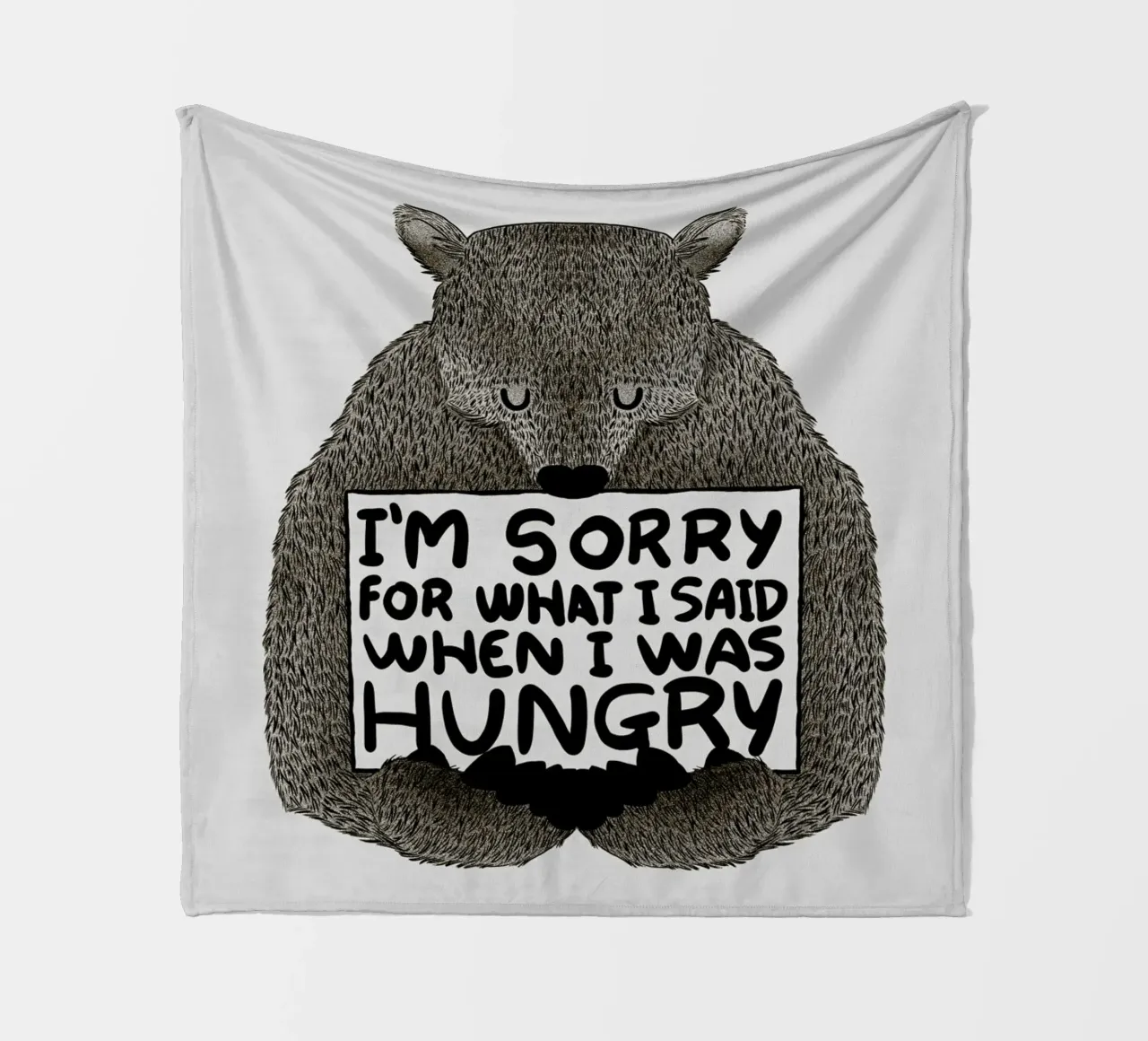 I'm Sorry For What I Said When I Was Hungry coperta in pile da Tobe Fonseca