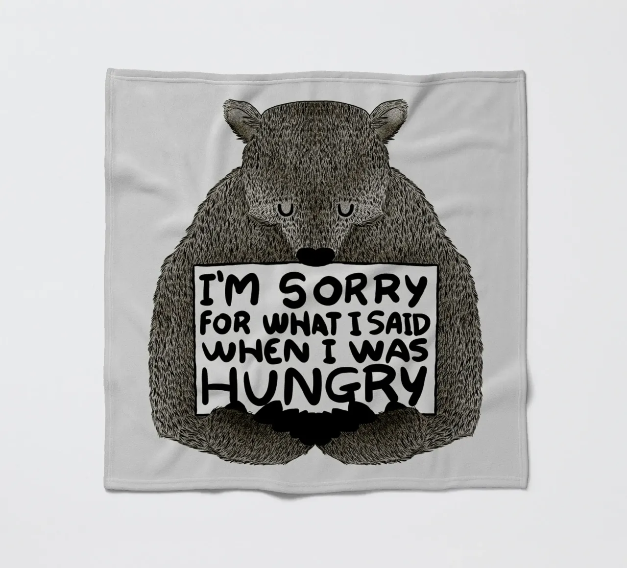 I'm Sorry For What I Said When I Was Hungry coperta in pile da Tobe Fonseca