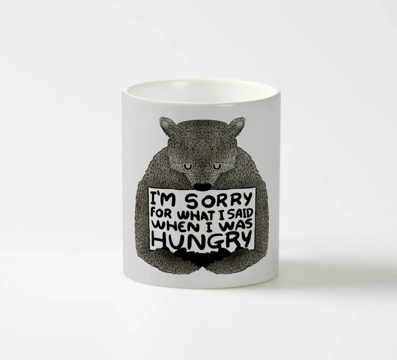 I'm Sorry For What I Said When I Was Hungry taza de cerámica de Tobe Fonseca