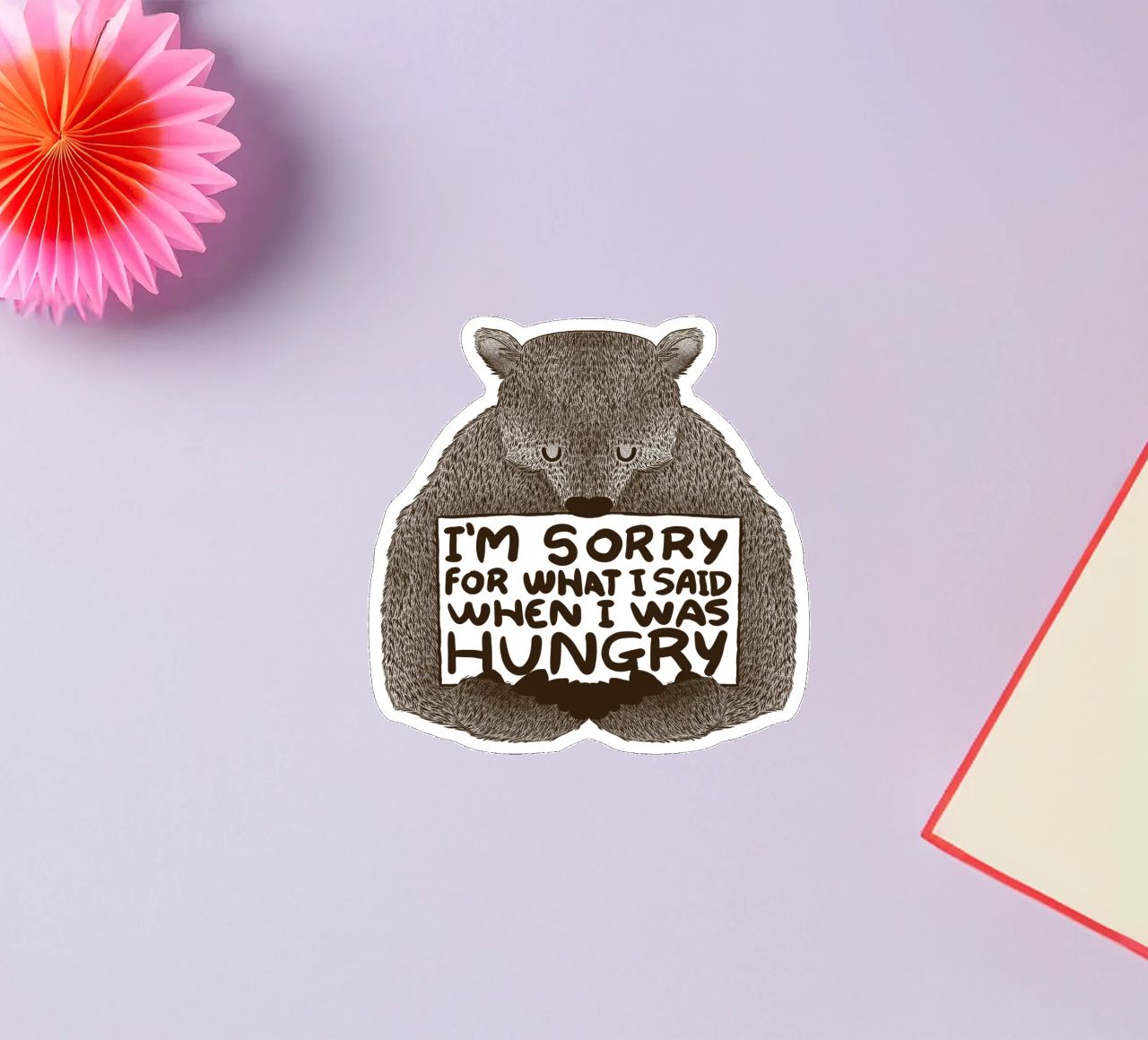 I'm Sorry For What I Said When I Was Hungry adesivo da Tobe Fonseca