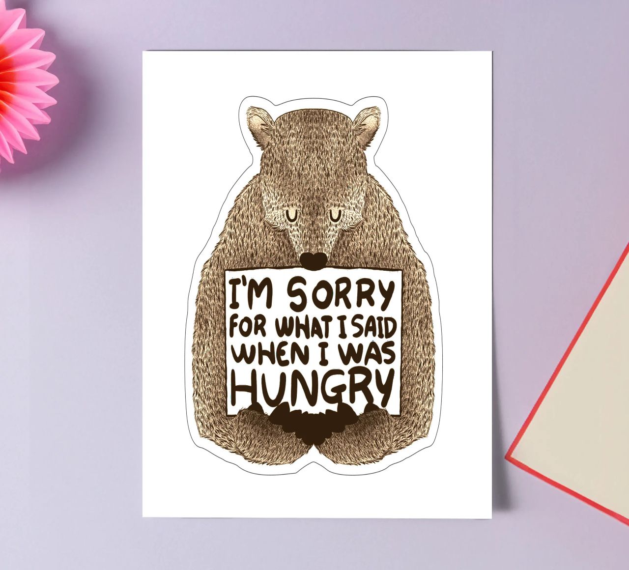 I'm Sorry For What I Said When I Was Hungry Stickerbogen von Tobe Fonseca