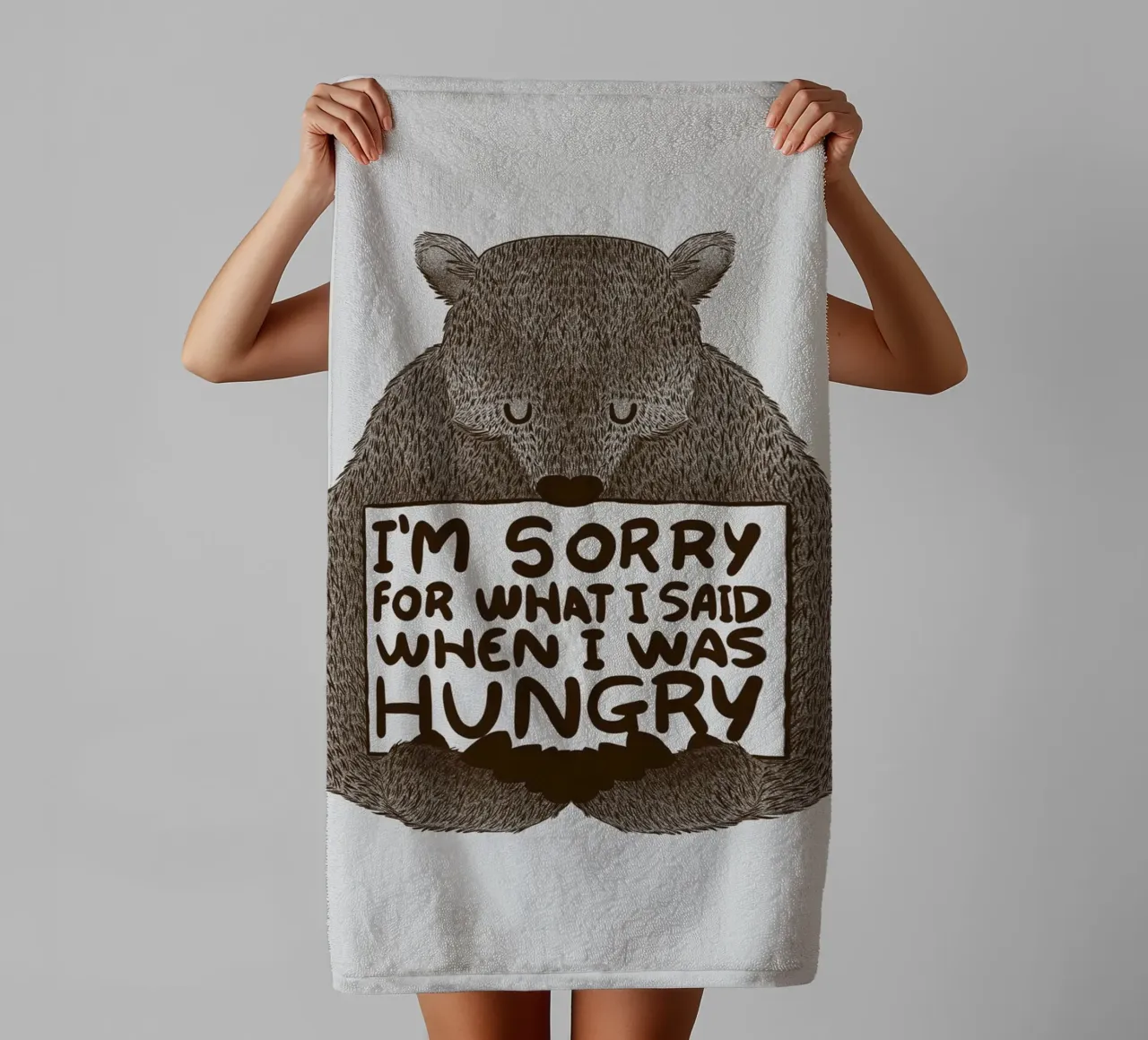 I'm Sorry For What I Said When I Was Hungry asciugamano da bagno da Tobe Fonseca