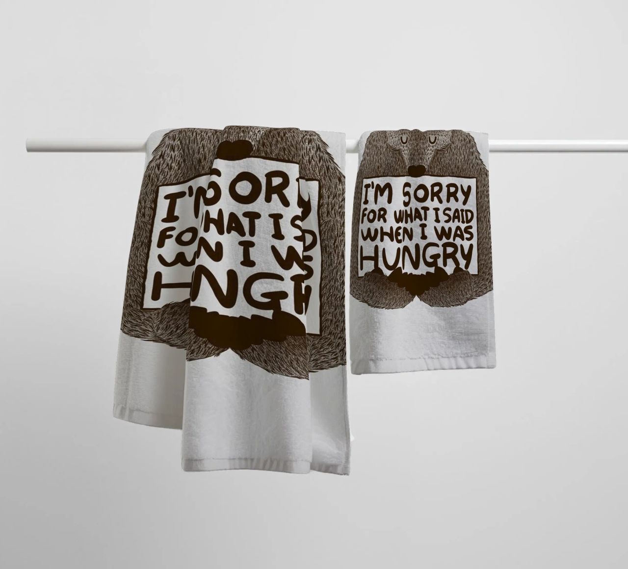 I'm Sorry For What I Said When I Was Hungry Handtuch von Tobe Fonseca