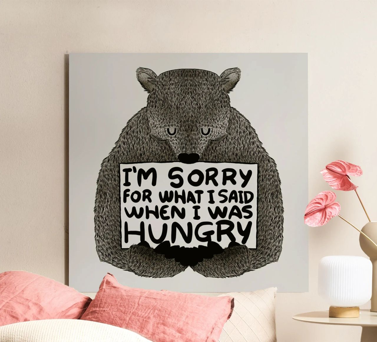 I'm Sorry For What I Said When I Was Hungry alluminio dibond da Tobe Fonseca