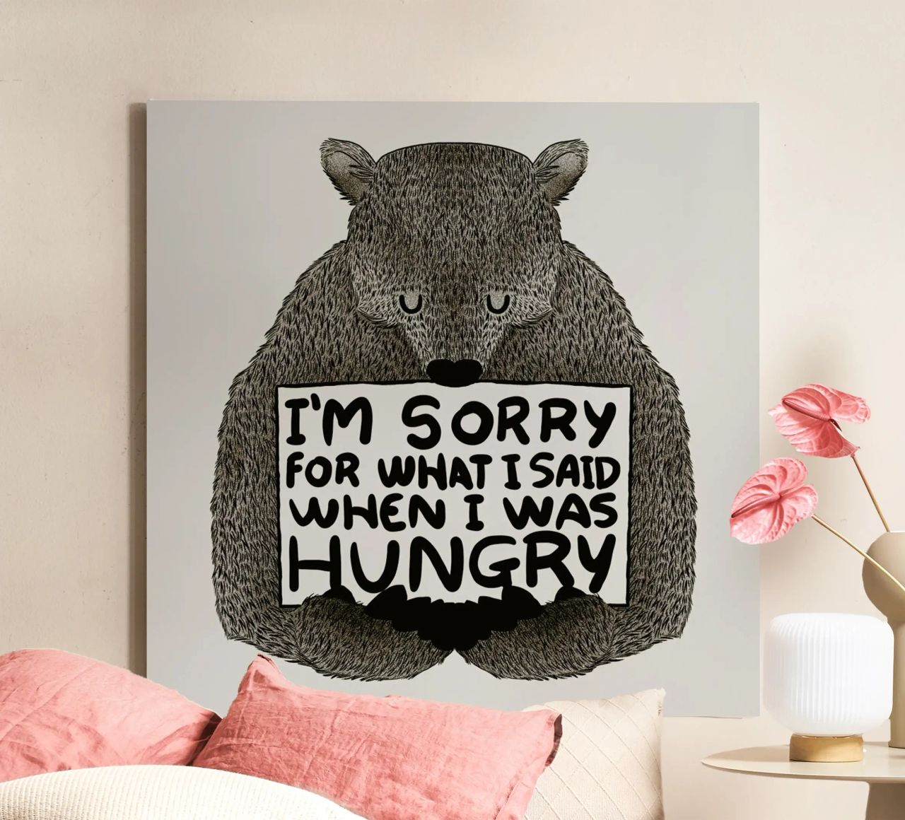I'm Sorry For What I Said When I Was Hungry canvas van Tobe Fonseca