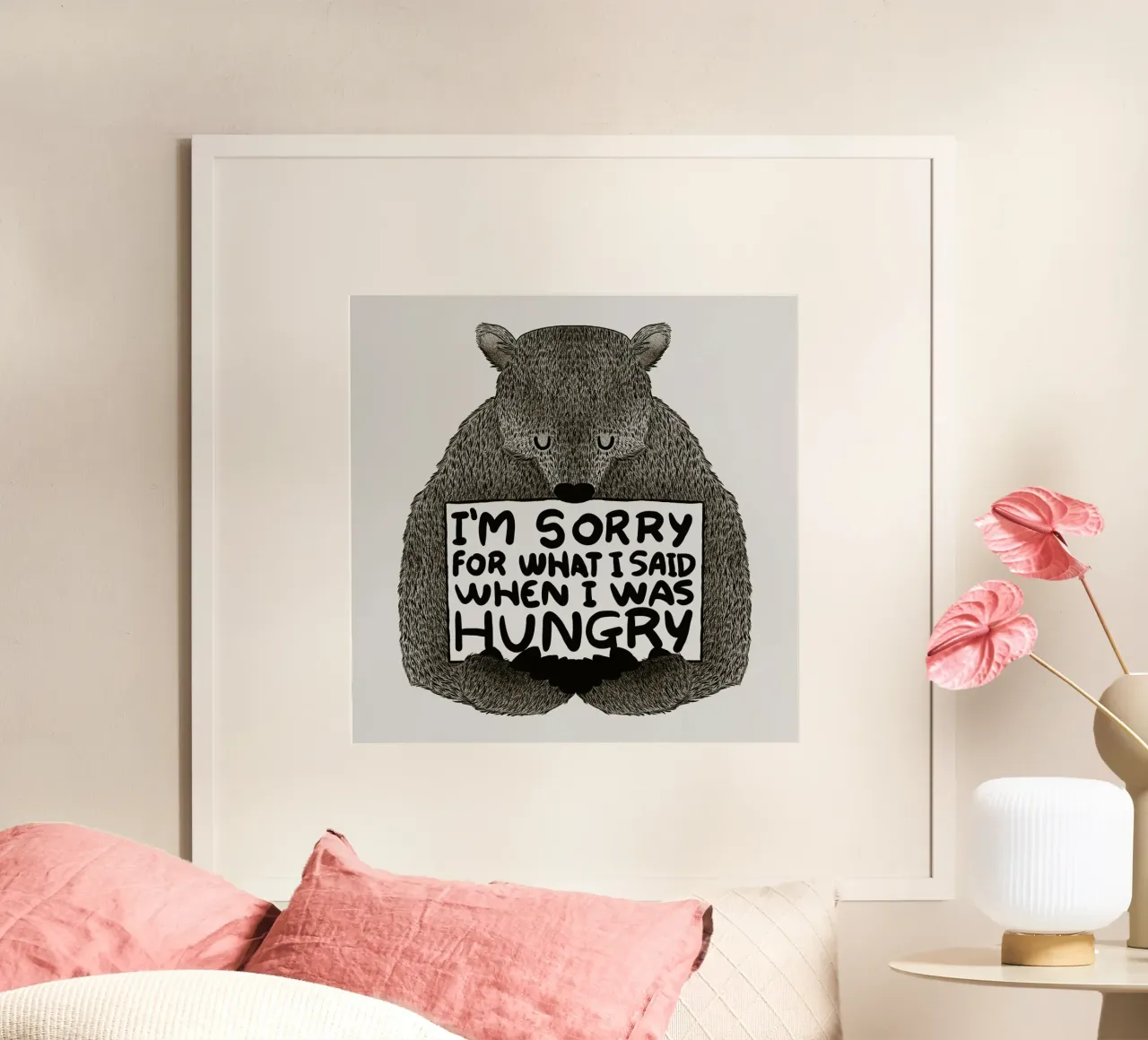 I'm Sorry For What I Said When I Was Hungry carta hahnemühle da Tobe Fonseca