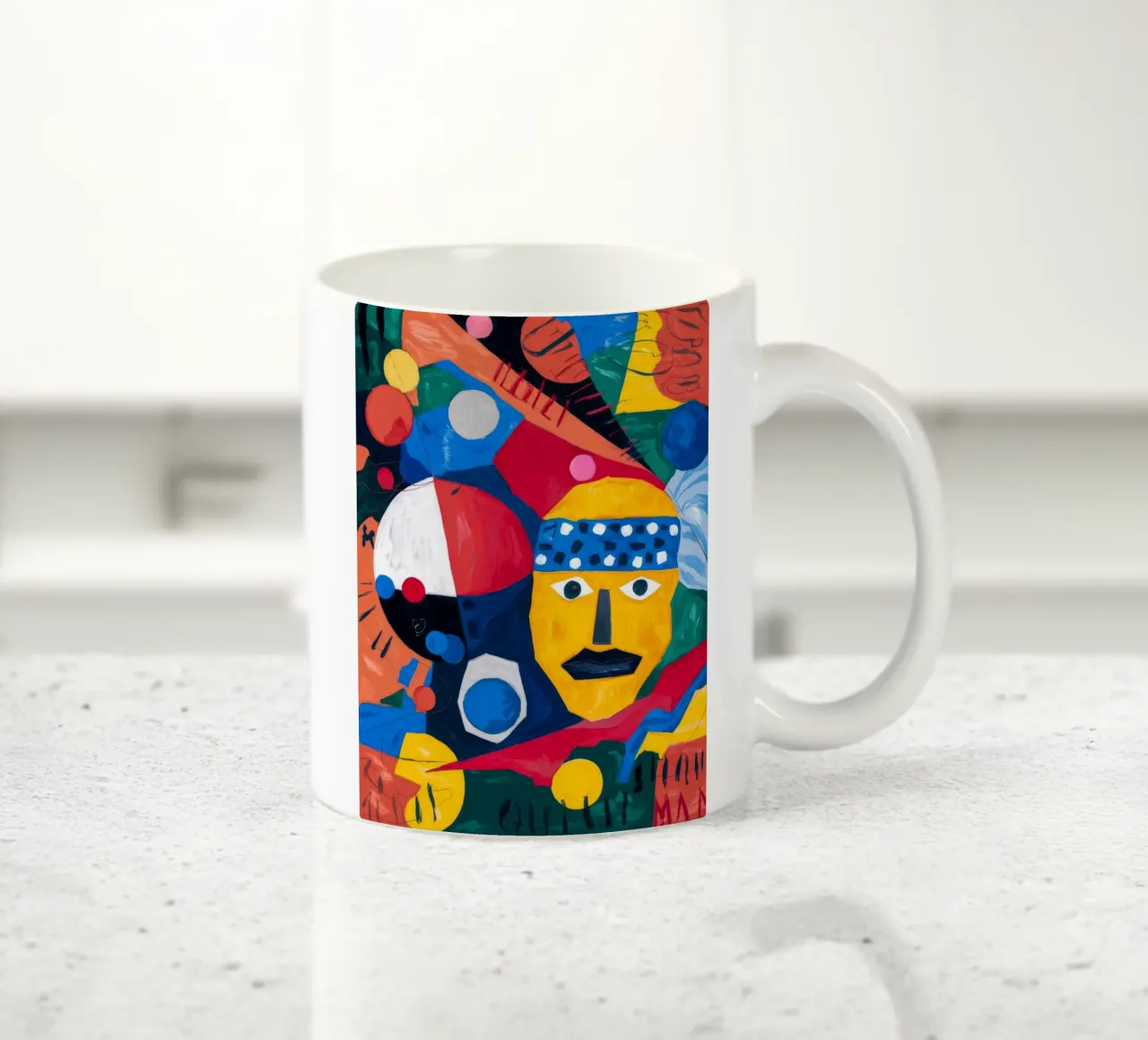 Geometric Whimsy ceramic mug by Monarco Virtuoso