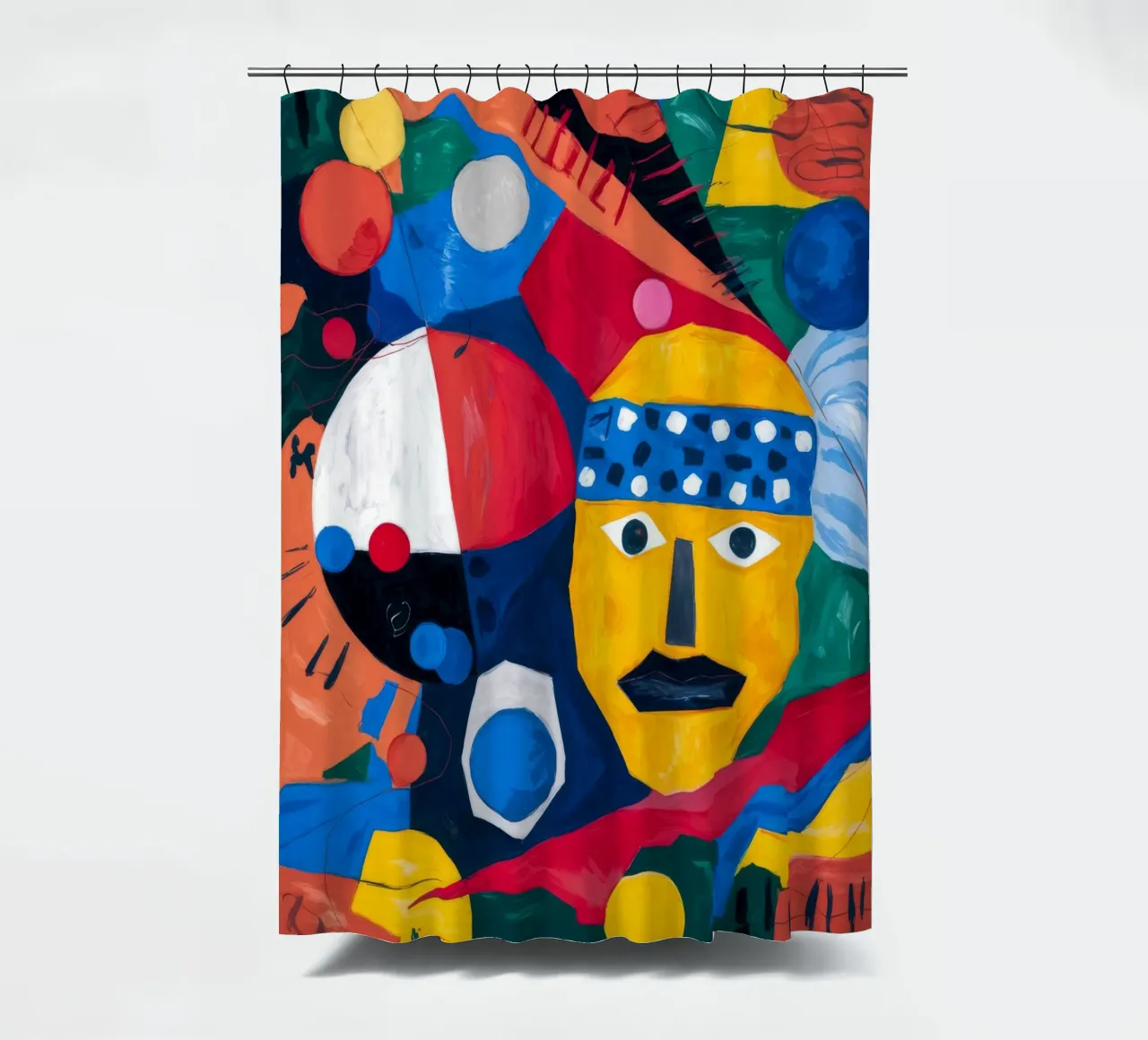 Geometric Whimsy shower curtain by Monarco Virtuoso